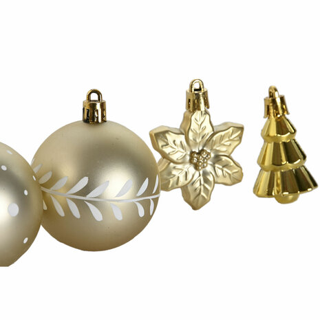 Kerstballen Home ESPRIT Gouden PVC 24 x 6 x 35 cm 3