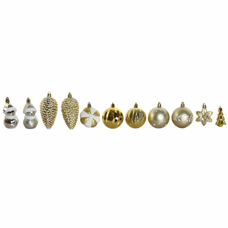 Kerstballen Home ESPRIT Gouden PVC 24 x 6 x 35 cm 4