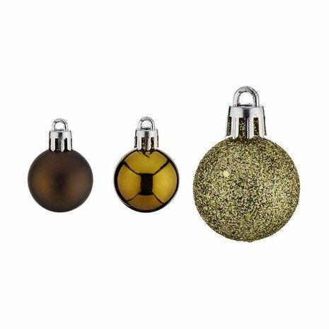 Set kerstballen 3 x 4 x 3 cm Groen Plastic (12 Stuks) 3