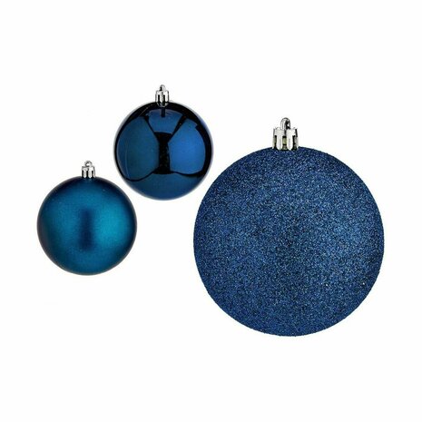 Set kerstballen Blauw Plastic 8 x 9 x 8 cm (12 Stuks) 3
