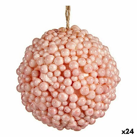Kerstbal Roze Plastic 8 x 8 x 8 cm (24 Stuks) 1