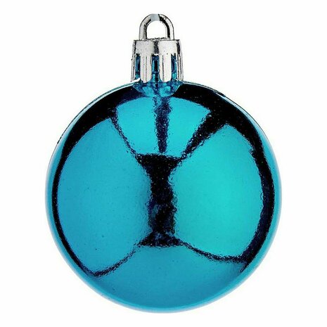 Set kerstballen Blauw Plastic 5 x 6 x 5 cm (12 Stuks) 2