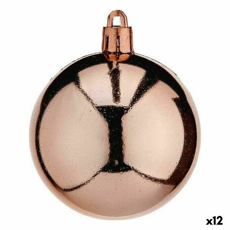 Set kerstballen Koper Plastic 5 x 6 x 5 cm (12 Stuks) 1