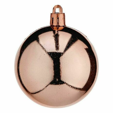 Set kerstballen Koper Plastic 5 x 6 x 5 cm (12 Stuks) 2