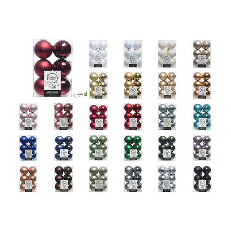 Kerstballen Decoris 12 Stuks Wit Plastic Ø 6 cm 2
