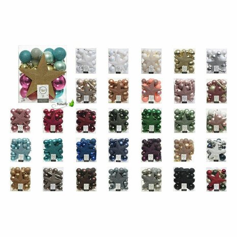 Kerstballen Decoris Zwart Multicolour (33 Onderdelen) 2