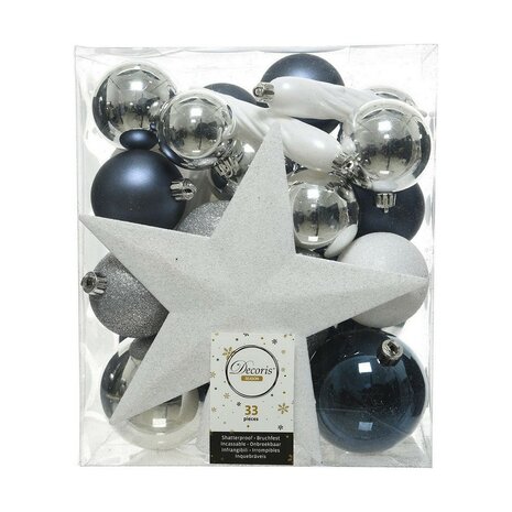Kerstballen Decoris 33 Onderdelen Plastic 1
