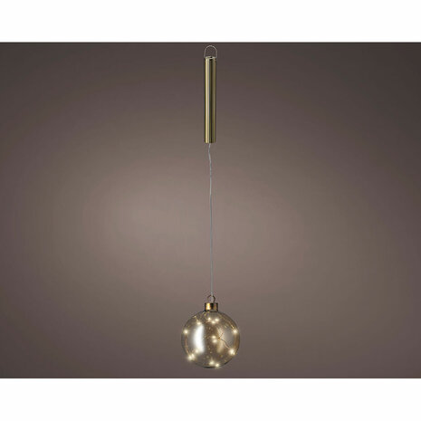 Kerstbal Lumineo Gouden Kristal Ø 10 cm Om op te hangen MicroLED 2