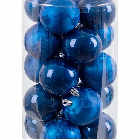 Kerstballen Blauw Plastic 6 x 6 x 6 cm (20 Stuks) 3