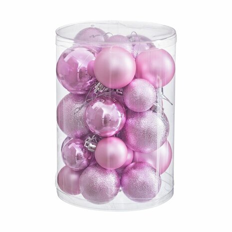 Kerstballen Roze Plastic (27 Stuks) 2