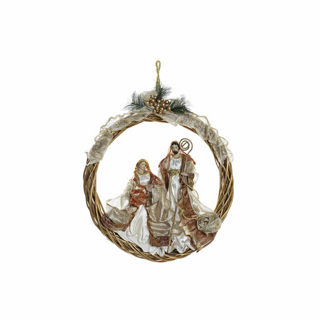 Kerstkroon DKD Home Decor Polyester (30 x 5 x 30 cm) 1