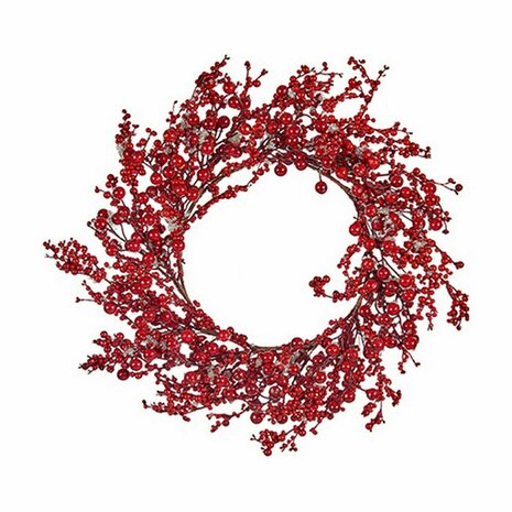 Kerstkroon Rood Plastic 48 x 10 x 48 cm (6 Stuks) 2