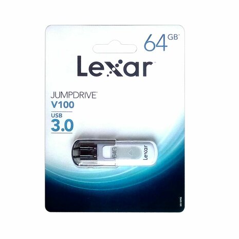 USB stick Lexar JumpDrive V100 Wit/Grijs 64 GB 5