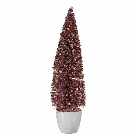 Decoratieve figuren Kerstboom Roze Plastic 10 x 38 x 10 cm (6 Stuks) 2