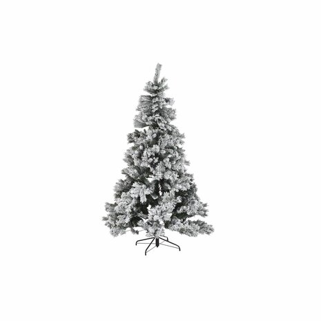 Kerstboom DKD Home Decor Wit Groen Metaal Polyethyleen Besneeuwd 130 x 130 x 218 cm 1