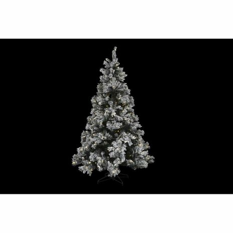 Kerstboom DKD Home Decor Wit Groen Metaal Polyethyleen Besneeuwd 130 x 130 x 218 cm 2