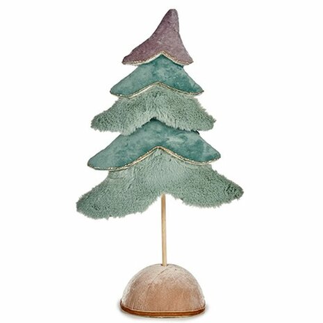 Kerstboom Fluweel Turkoois 16 x 55 x 29 cm (4 Stuks) 2