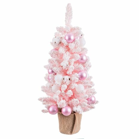 Kerstboom Roze PVC Blommor Ballen 30 x 30 x 90 cm 1