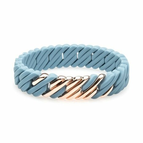 TheRubz Siliconen Roestvrij staal Staal/Siliconen Dames armband 4