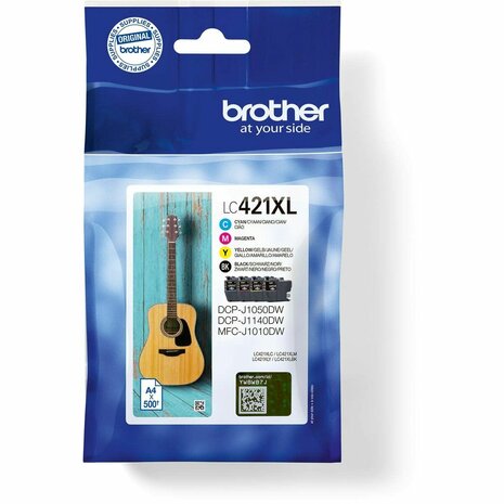 Originele inktcartridge Brother LC421XL Zwart/Cyaan/Magenta/Geel (4 Stuks) 2