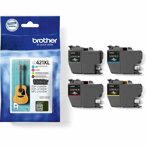 Originele inktcartridge Brother LC421XL Zwart/Cyaan/Magenta/Geel (4 Stuks) 3
