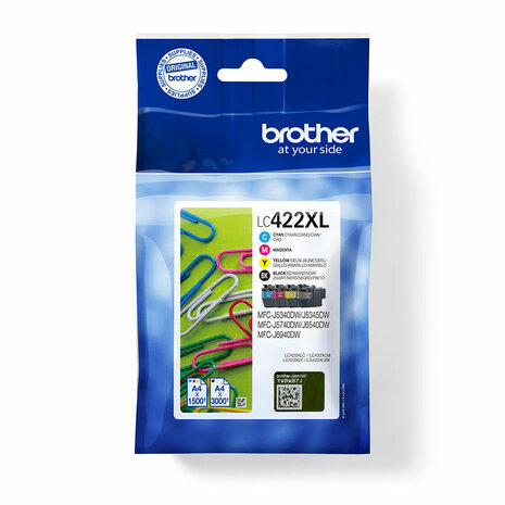 Originele inktcartridge Brother LC422XL Zwart/Cyaan/Magenta/Geel (4 Stuks) 2