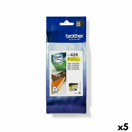 Originele inktcartridge Brother LC426 Geel (5 Stuks) 1
