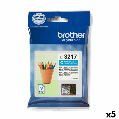 Originele inktcartridge Brother LC3217 Cyaan (5 Stuks) 1