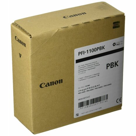 Originele inktcartridge Canon PFI-1100PBK Zwart 3