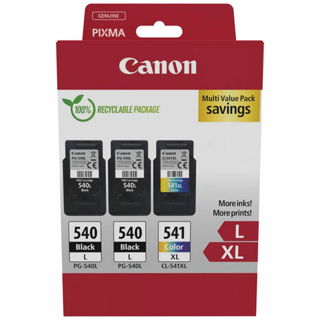 Originele inktcartridge Canon PG-540LX2/CL-541XL Zwart/Cyaan/Magenta/Geel 2