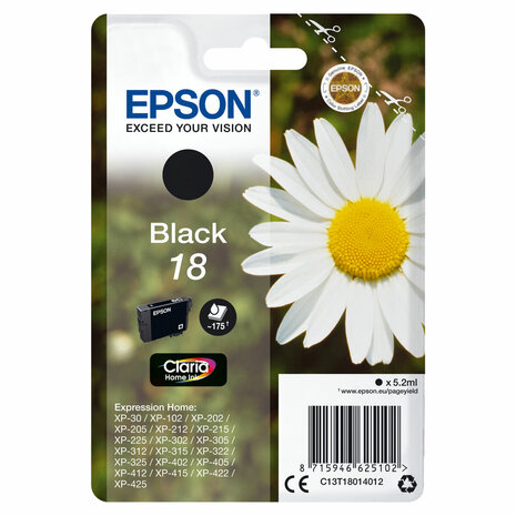 Originele inktcartridge Epson C13T18014012 Zwart 1