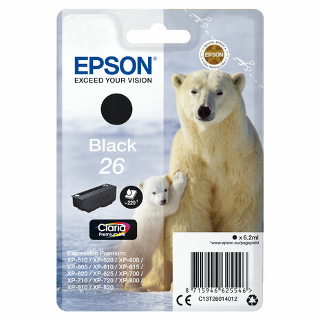 Originele inktcartridge Epson C13T26014012 Zwart 1