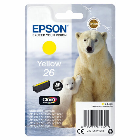 Originele inktcartridge Epson C13T26144012 Geel 1
