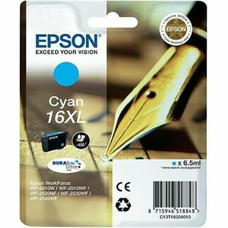 Originele inktcartridge Epson DURABRITE ULTRA INK - Nº16XL Cyaan (10 Stuks) 2