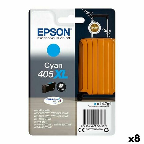 Originele inktcartridge Epson 405XL Cyaan (8 Stuks) 1