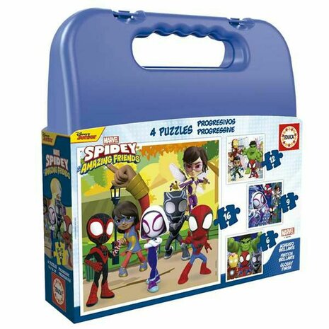 Set van 4 Puzzels Spidey & His Amazing Friends 43 Onderdelen 1