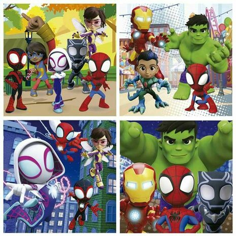 Set van 4 Puzzels Spidey & His Amazing Friends 43 Onderdelen 2