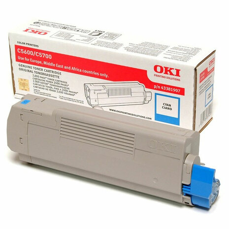 Originele Toner OKI 43381907 Cyaan 1