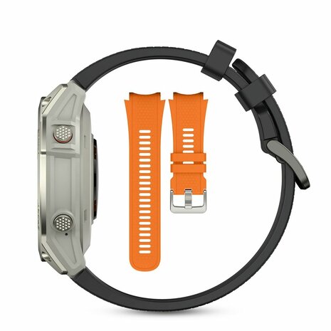 Smartwatch Manta SWA001SL Zwart Oranje Zilverkleurig 1,43" 3
