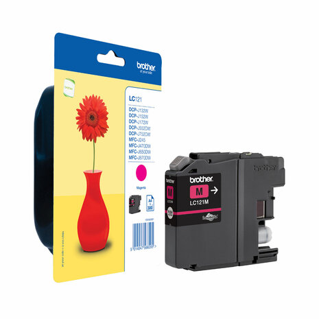 Originele inktcartridge Brother LC-121M Zwart Magenta 2