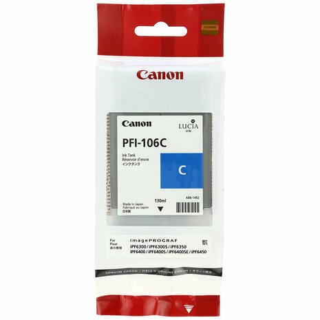 Originele inktcartridge Canon PFI-106 C Cyaan 2