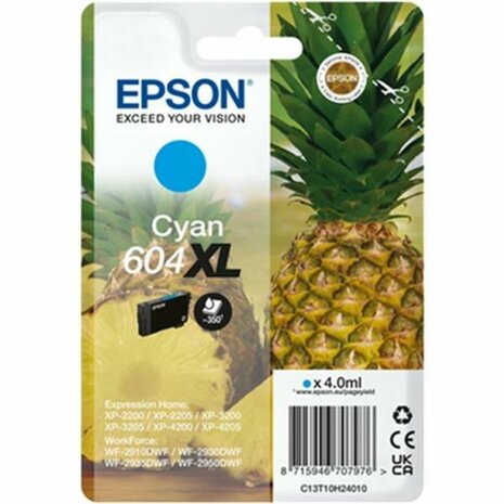 Originele inktcartridge Epson XP-2200 WF-2910DWF Cyaan (10 Stuks) 2