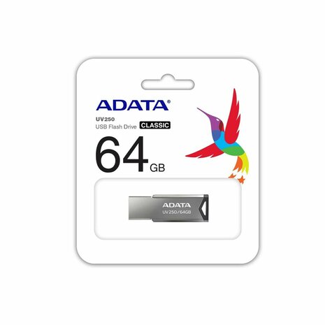 USB stick Adata UV250 Zilverkleurig 64 GB 4