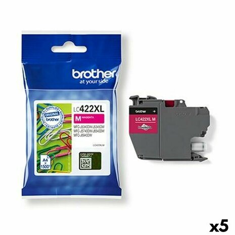 Originele inktcartridge Brother MFCJ5340DW, MFCJ5740DW, MFCJ6540DW, MFCJ6940DW Magenta (5 Stuks) 1