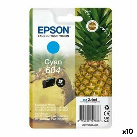 Originele inktcartridge Epson XP-2200 WF-2910DWF Cyaan (10 Stuks) 1