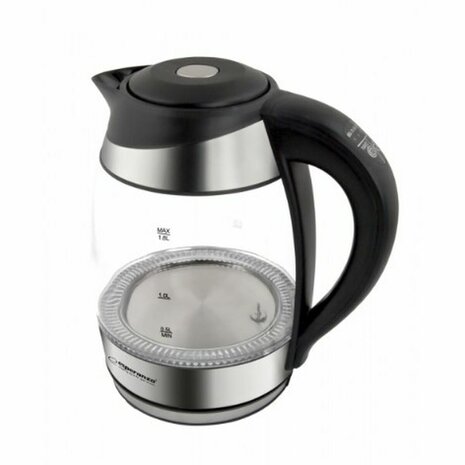Waterkoker Esperanza EKK026  Zwart Multicolour Glas Polypropyleen Plastic 2200 W 1,7 L 2