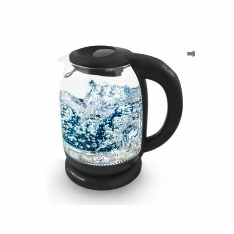 Waterkoker Esperanza EKK027 Zwart Glas Plastic 2200 W 1,7 L 2