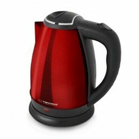 Waterkoker Esperanza EKK113R Zwart Rood Roestvrij staal Plastic 1800 W 1,8 L 1