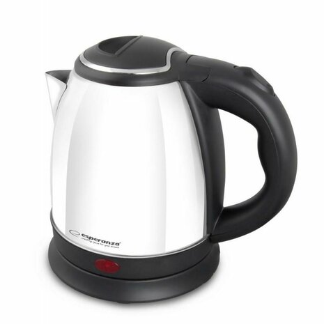 Waterkoker Esperanza EKK128W Wit Zwart Roestvrij staal Plastic 1350 W 1 L 1