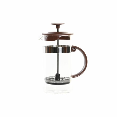 Cafetière DKD Home Decor Bruin Transparant Roestvrij staal Borosilicaatglas 350 ml 16 x 9 x 18,5 cm 1